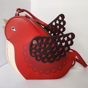 Kate Spade Ooh la la Red Carpet Bird Crossbody Purse 2018 Like New!